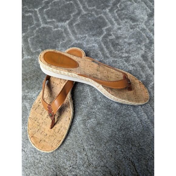 Bass Sunjuns Sunshine Espadrille Sandals WOMENS SIZE 8M cork comfy casual travel - Picture 3 of 8